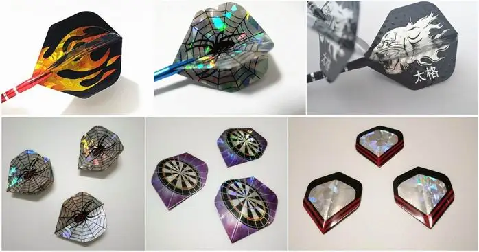 12 шт. Высококачественная Светоотражающая Лазерная электронная дротика с флагом