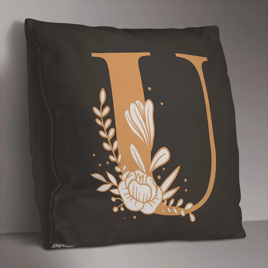 

Cute Letter Double Side Print Cushion Cover Polyester Decorative for Sofa Seat Soft Throw Pillow Case Cover 45x45cm Home Decor