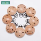 Bopoobo 35 см * 55 см 1 шт. Натуральный Бук деревянная соска клип Детские клипсы для пустышек клипсы DIY соска цепь аксессуары для ухода