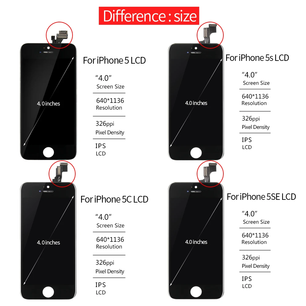 Дисплей для iPhone 5 5C 5S 5SE SE ЖК-дисплей сенсорный экран дигитайзер Pantalla iPhone5 iPhone5S iPhone5C