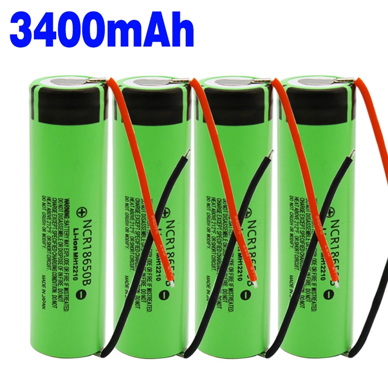 1-20 шт Оригинальная Высокая емкость NCR18650B 3,7 V 3400mAh 18650 перезаряжаемая литиевая батарея для Panasonic toy battery+ DIY Linie