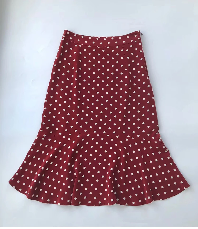 Новые модные женские тонкие винтажные 18 мм 100% шелк тутового рыбий хвост волна