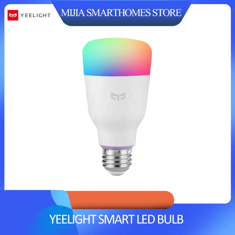 [Английская версия] умная Светодиодная лампа Mi Yeelight цветная 800 люмен 10 Вт E27