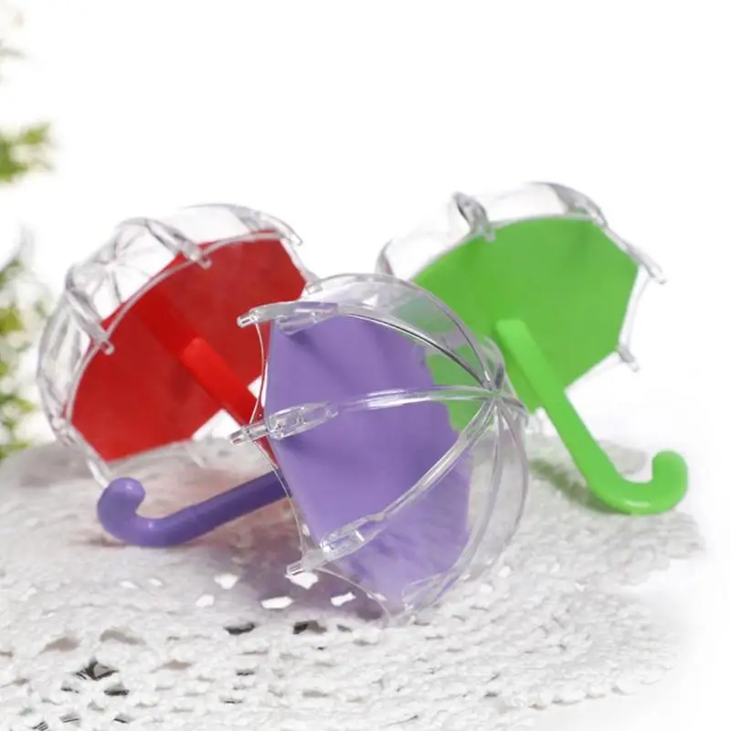 

1Pc Mini Plastic Umbrella Shape Candy Box Multicolor Birthday Box Christmas Candy Party Wedding Gift Box P7M1