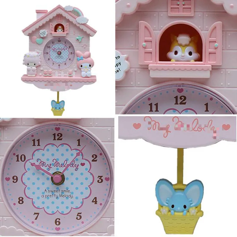 12 дюймов мультфильм My Melody Swing Дети Девочки Часы настенные кварцевые домашний декор для спальни Liveroom лучшие продажи продуктов