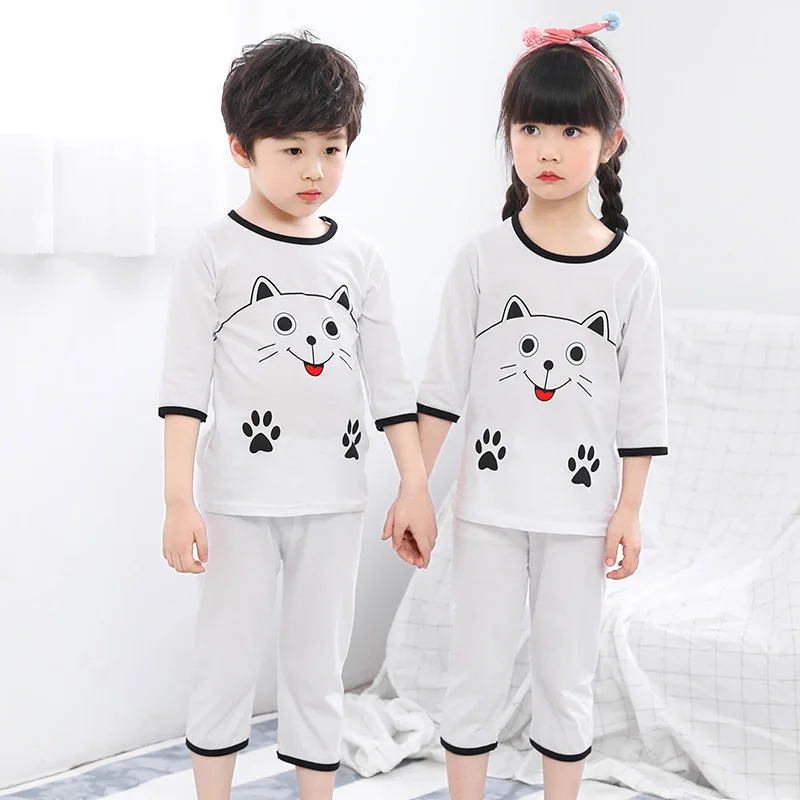 Детская Пижама летняя футболка с коротким рукавом + шорты хлопковый комплект