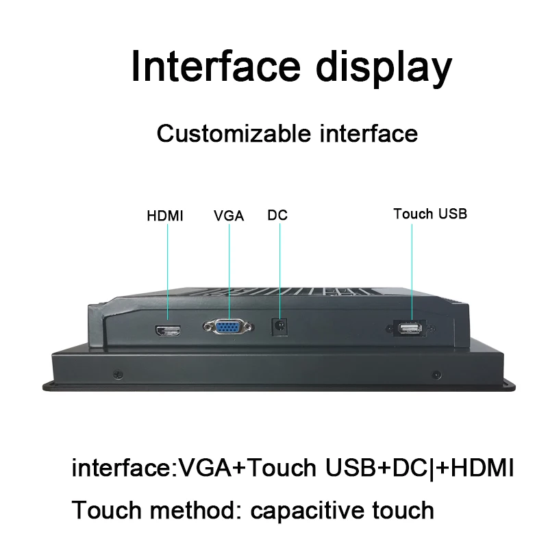 Емкостный сенсорный экран ЖК-монитор 10 &quot12&quot 13 &quot15&quot vga hdmi промышленные