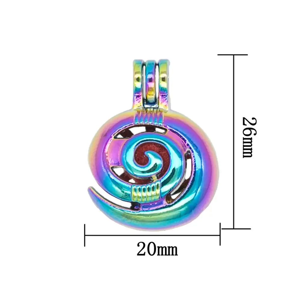 10 шт. Радужная раковина раковины устричная жемчужная подвеска в форме клеток