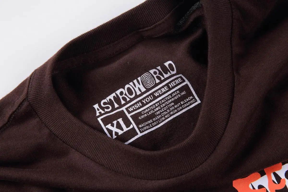 19SS футболки Трэвиса Скотта астромира для мужчин и женщин топ 1:1 Повседневная