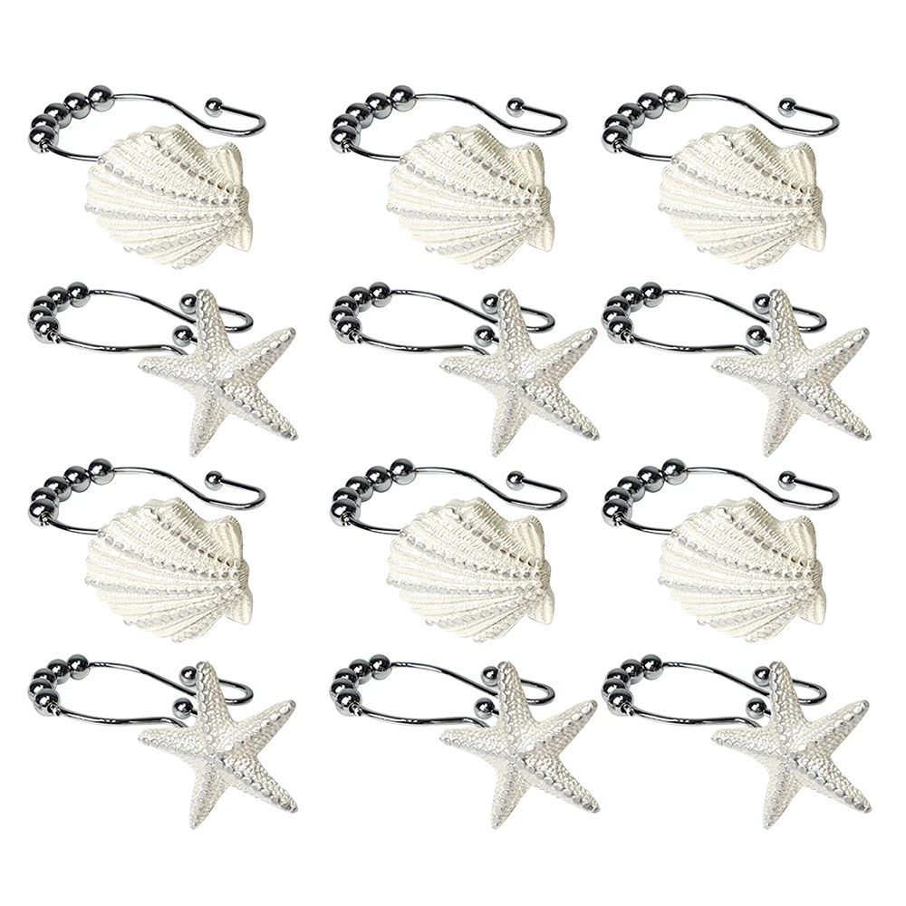 12 шт. занавески для душа двойные крючки декоративные ванны s кольца ванная