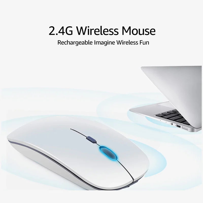 

Wireless Mouse Bluetooth Mouse Silent Computer Mouse PC Mause Wireless Rechargeable Ergonomic Optical USB Mice 2.4Ghz For Laptop