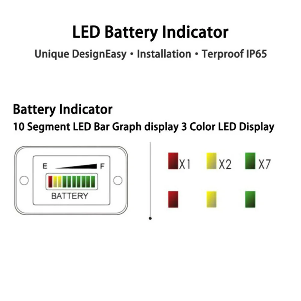 Автомобильный световой индикатор измеритель напряжения заряда батареи