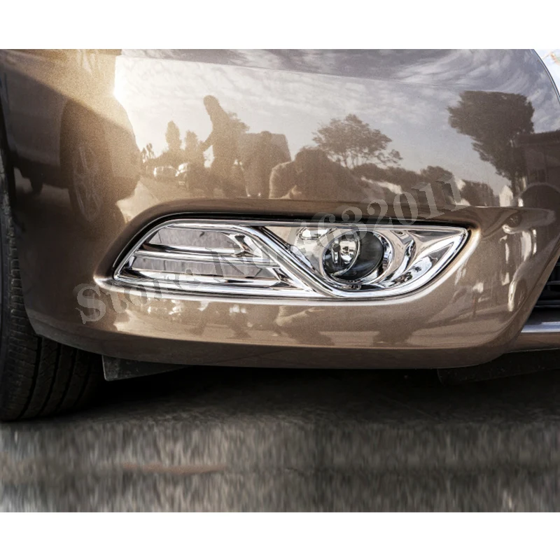 2 шт. хромированные накладки на передние противотуманные фары для Nissan Sentra 2013 2014