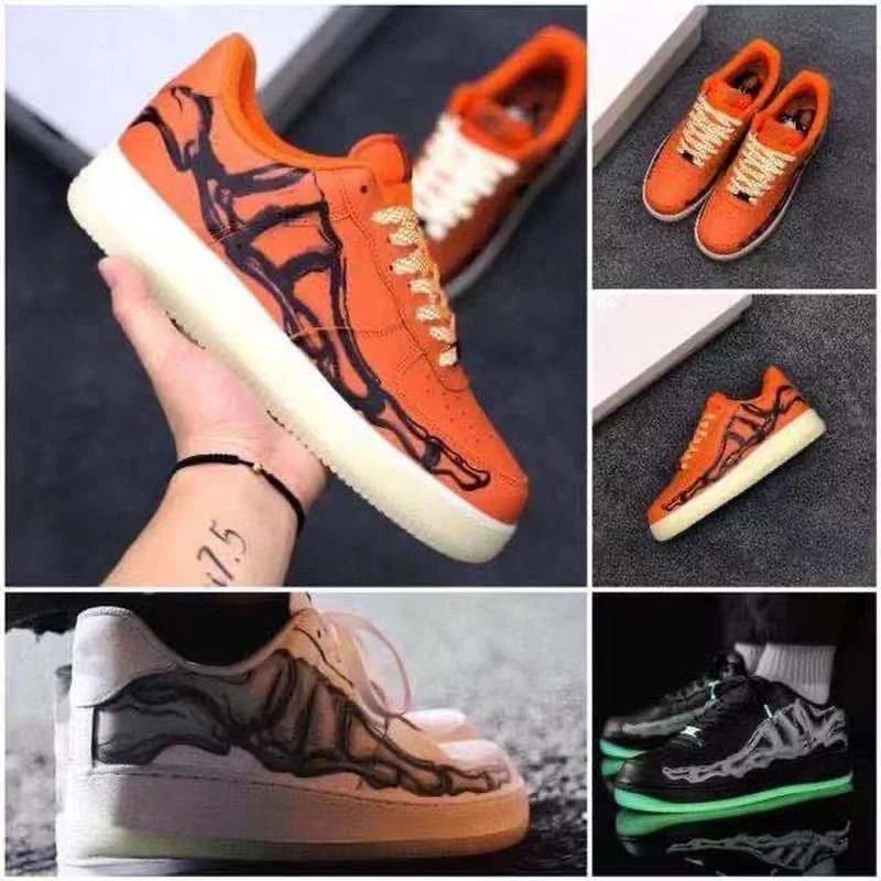 

Unisex New Big Size Outdoor Sport N354 Mens Airs Force 1 Fashion Skateboarding Shoes Unisex Fashion Athletic Orange Shoes