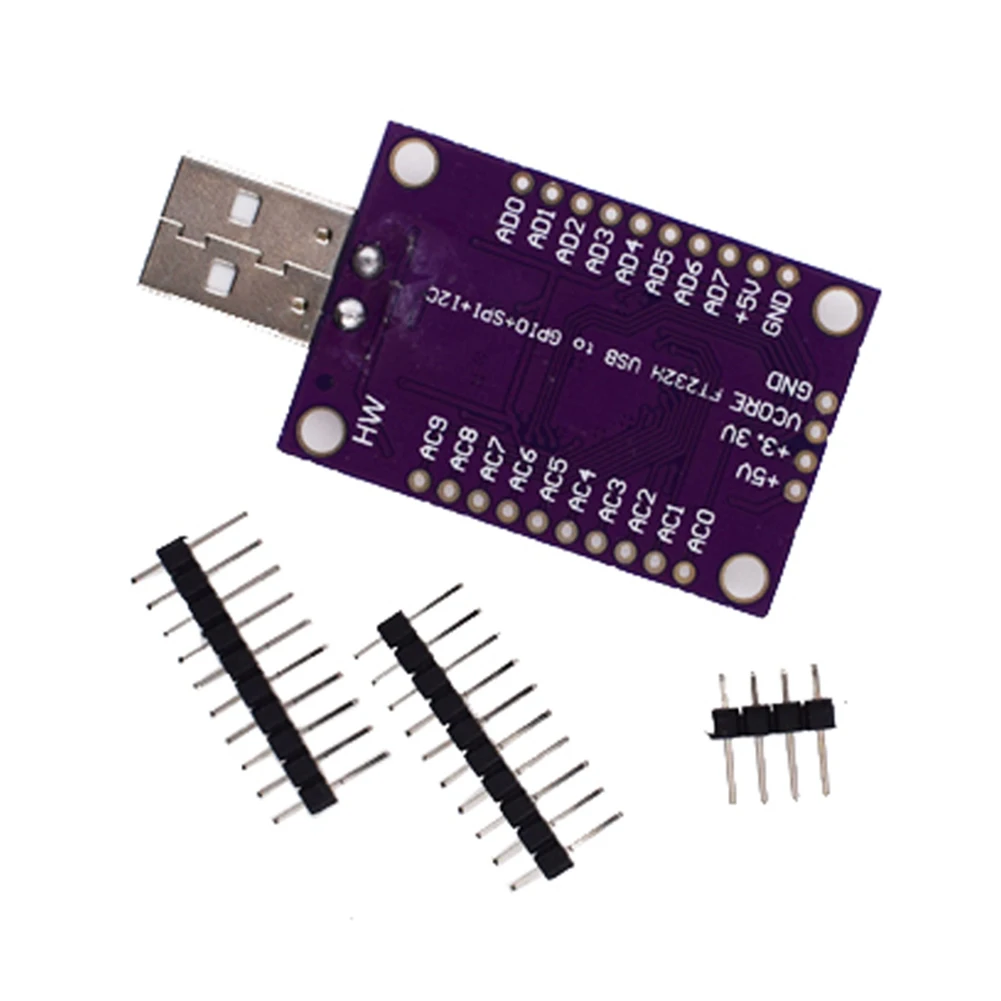 

HW-822 FT232H USB to JTAG UART FIFO FT1248 SPI I2C High Speed Multifunction FT232H Serial Port Module Board Module