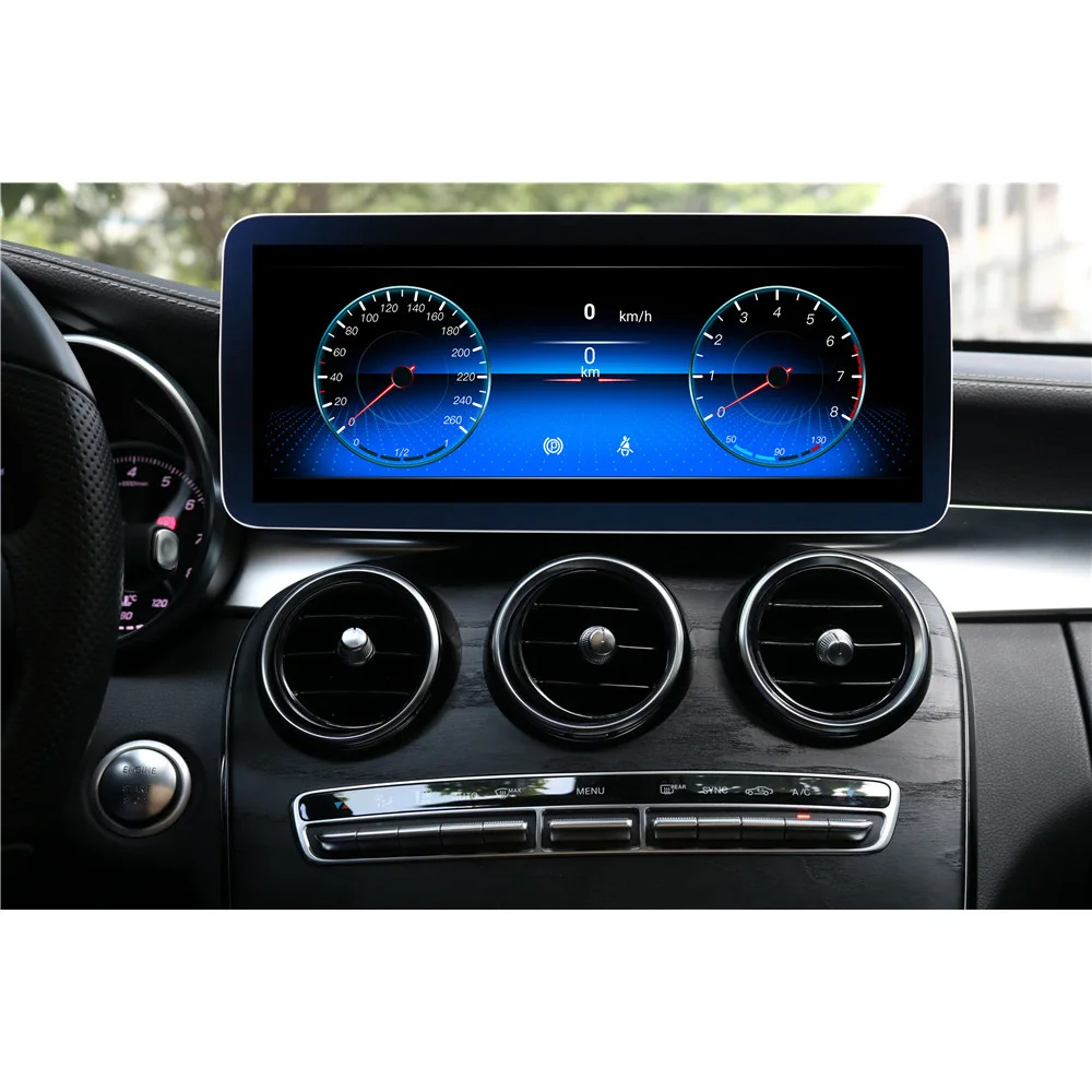 

12.3Inch Android 10 Autoradio Voor Mercedes Benz C Klasse W205 Glc Klasse X253 W446 Gps Multimedia Navigatie Speler Carpla