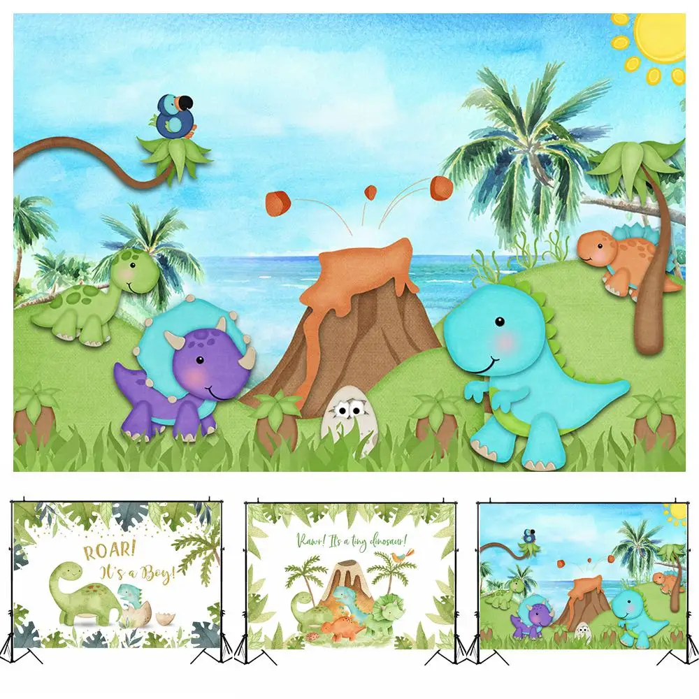 

MOCSICKA джунгли курточка для малышей "Динозаврик" будущей матери фоновые фотографии с изображением динозавра из мультфильма листья деревьев в...