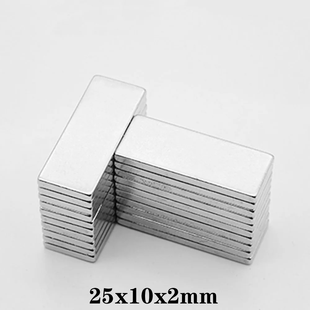Редкоземельный Магнит 25x10x2 мм 100 5 прочные для простыней шт.|Магнитные материалы| |