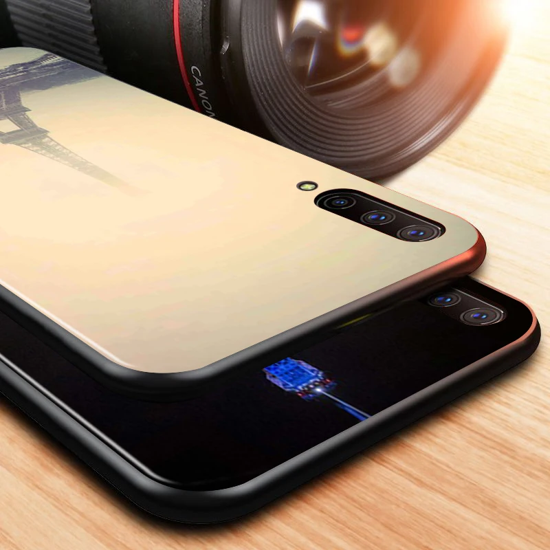 Beautiful Eiffel tower for Samsung Galaxy A90 A80 A70 A60 A50 A40 A30 A20 A10 M60S M40 M31 M30 M21 M20 M10 Black Phone Case