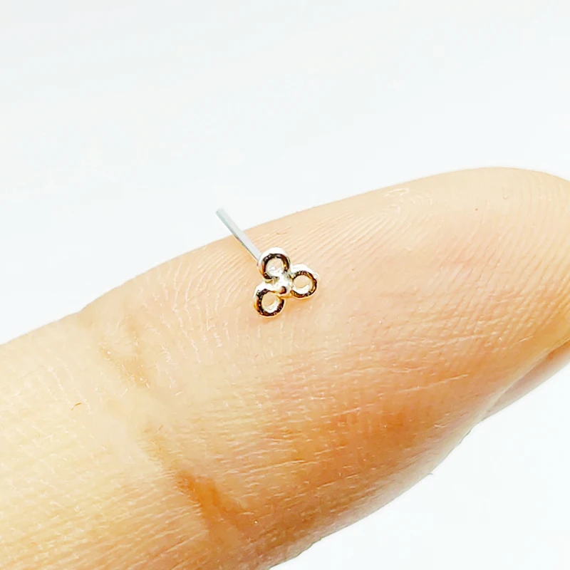 925 серебро штырь носа в форме небольшого цветка неус серьги-гвоздики модные