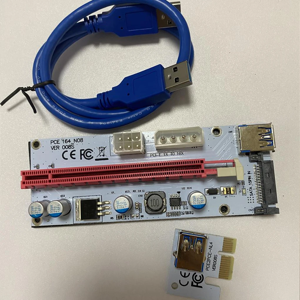 

Райзер VER008S Molex 4Pin SATA 6PIN PCI Express PCIE PCI-E, 10 шт.