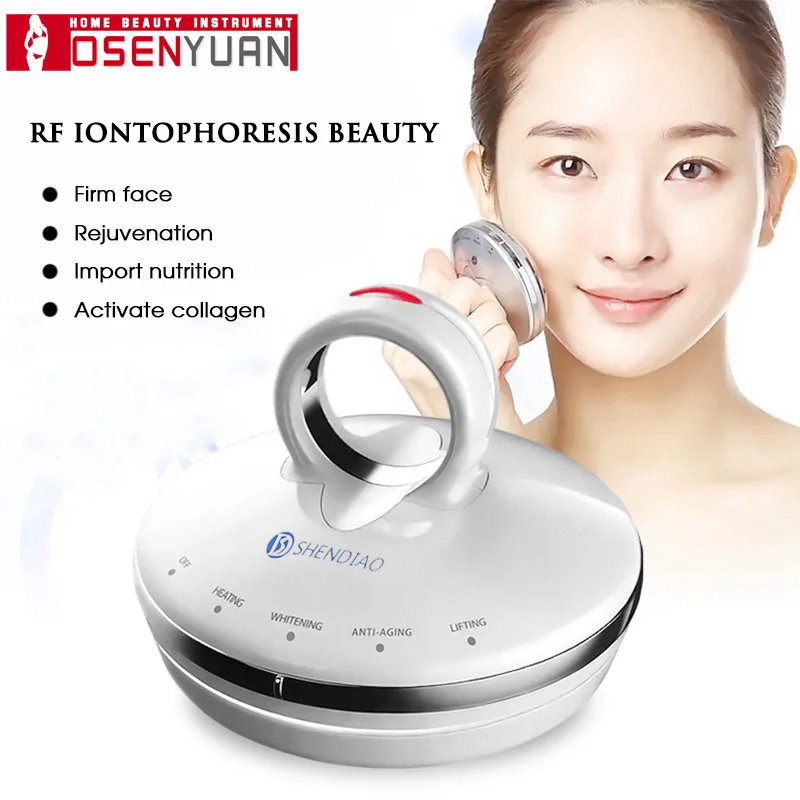 

Portable EMS RF Microcurrent Ion Import Instrument Face Lifting Anti Aging Whitening Beauty Machine LED Therapy Facial Massager