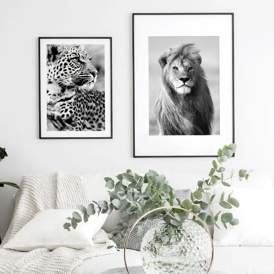 Фотообои с изображением листьев животных цветов холста настенные картины для