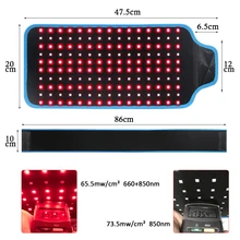 150W 660nm 850nm LED Red Light Therapy Near Infrared Light Therapy Devices Large Pads Wearable Wrap for Pain Relief at Home
