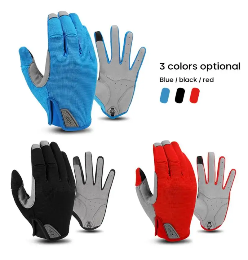 

CoolChange Men's Cycling Gloves Long Finger Gel Pad Sport MTB Bike Touch Screen Bicycle Full Finger Glove Guantes Ciclismo