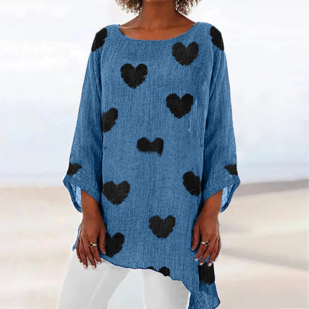 Женские рубашки на лето 2019 модная блузка с круглым вырезом Женский Топ длинным