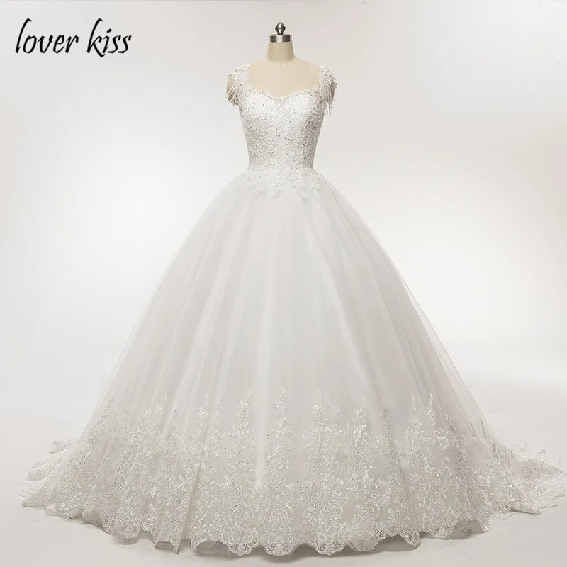 

Lover Kiss Vestido De Noiva Plus Size Wedding Dress 2022 Lace Beaded Corset Back Ball Wedding Bridal Gowns Robe De Mariee