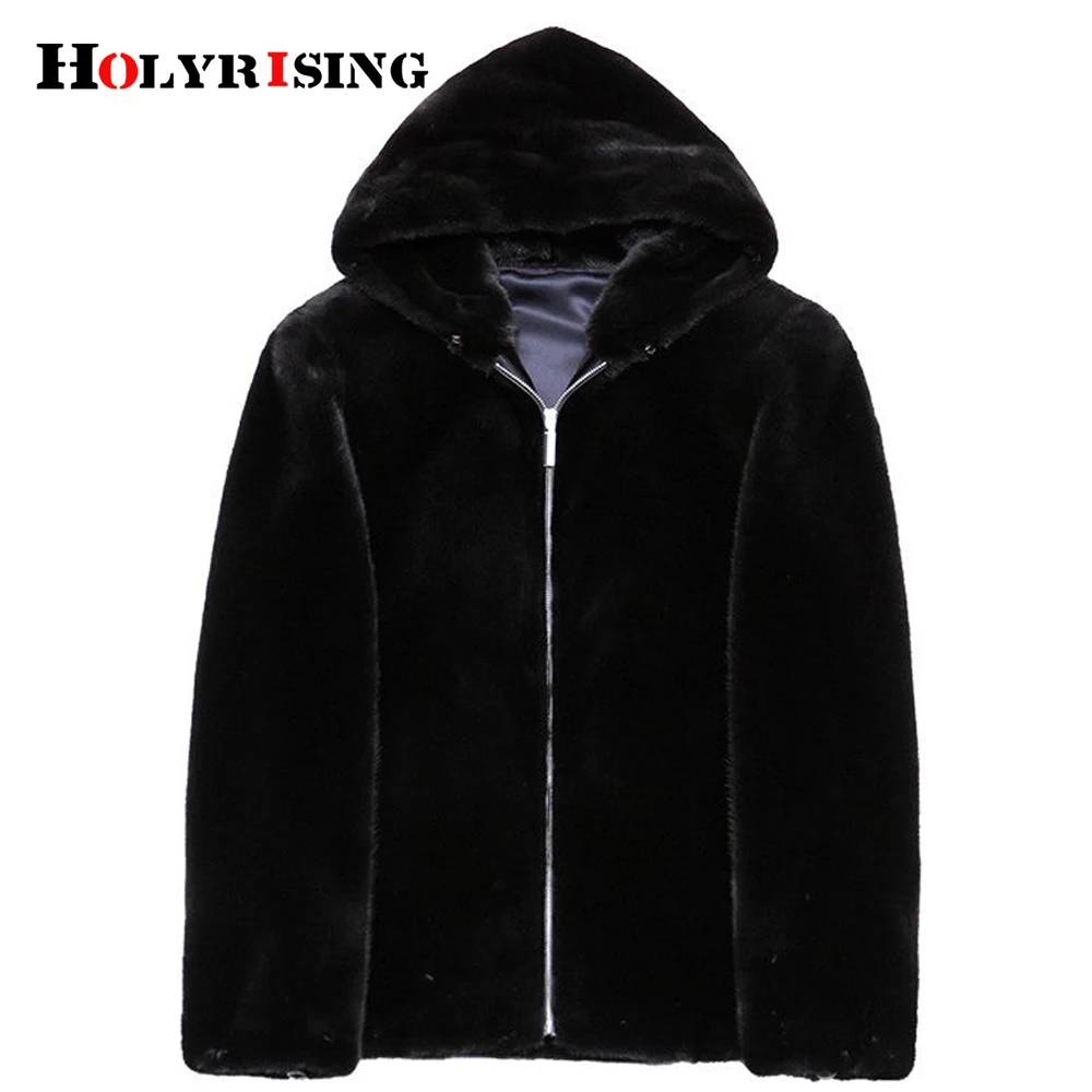 Holyrising 6XL мужские зимние толстые куртки из искусственного меха норкового Верхняя