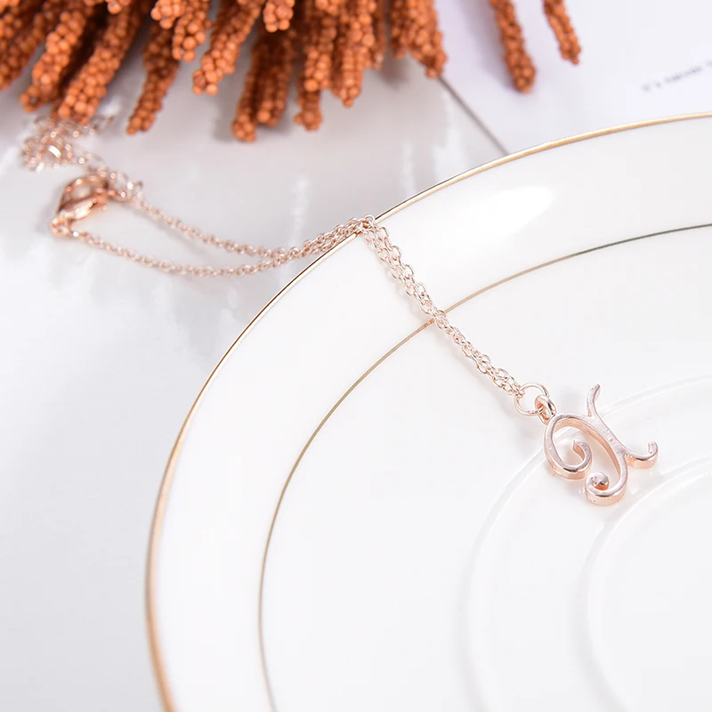 Уникальные персонализированные буквы браслет маленькая начальная Английский