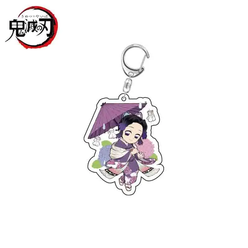 Anime Demon Slayer Cosplay Double Sided Keychain Kimetsu No Yaiba Cosplay Acrylic Unisex Pendant Keychain Gifts for Children