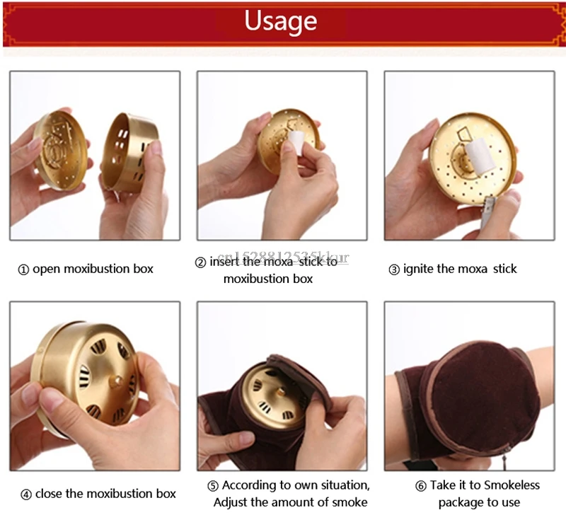 Бездымная палочка мокса ролик мини-горелка массажный инструмент чистые золотые
