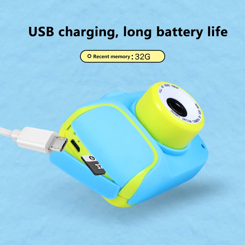 

Camcorders Photographic Cameras HD Digital Children's Camera 2 Inch Cute Cartoon 2000W Toy Camera