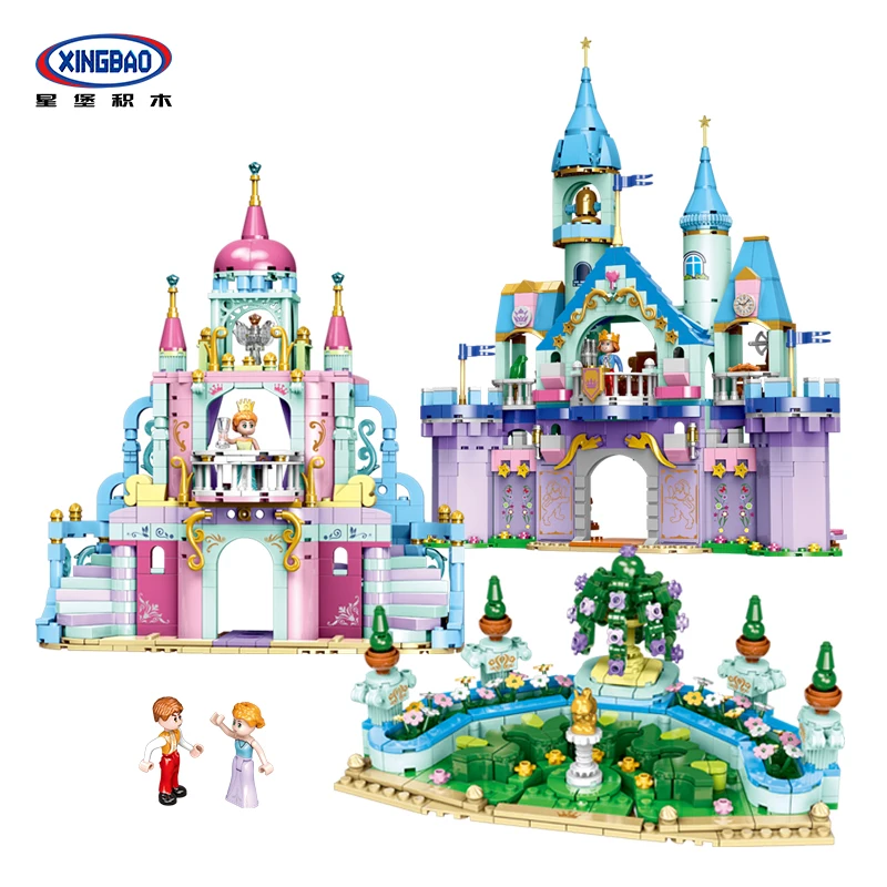 

compatible LE girl dis castle building block toys fro gift snow tower ice educational play house brick undersea world