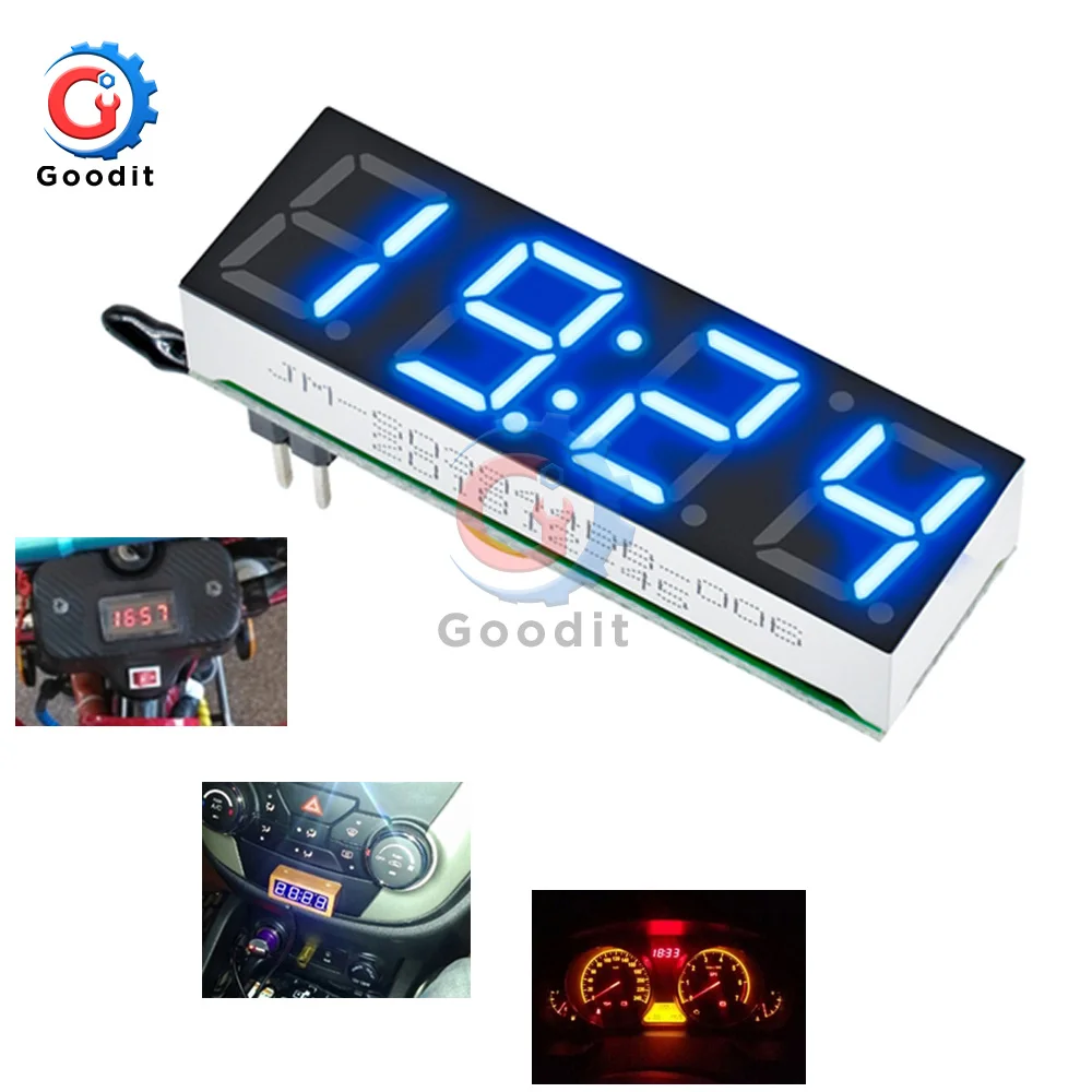 3 в 1 светодиодный цифровые часы-трубка модуль напряжения температуры термометр