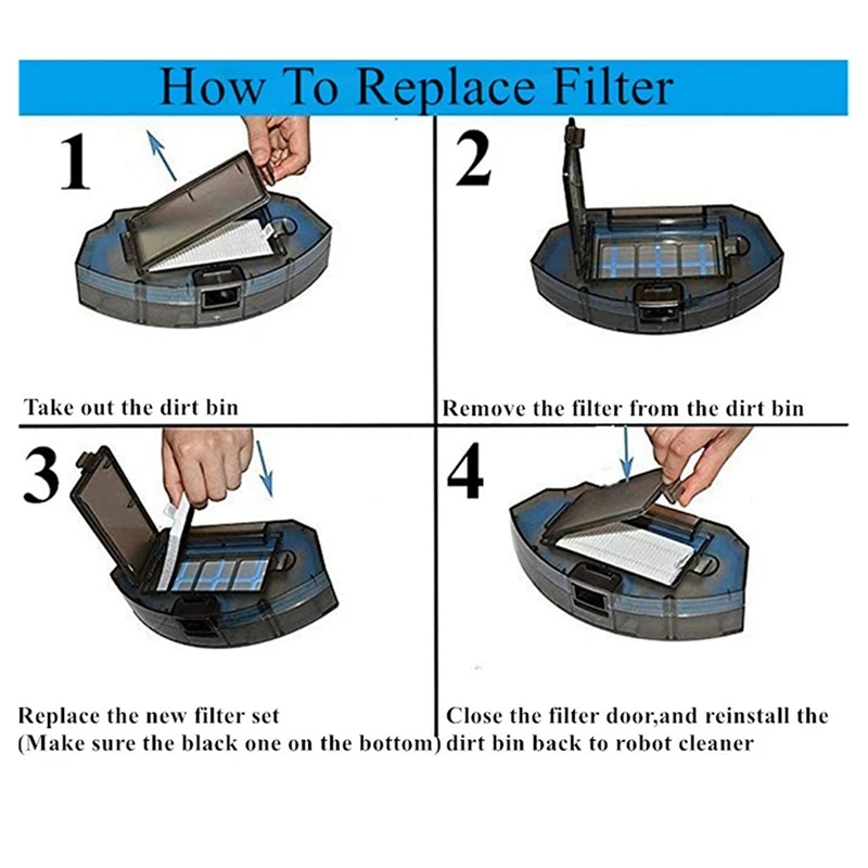 

HEPA Filters Side Brushes for Ecovacs Deebot N79 N79S DN620 DN621 DN622 Robot Vacuum Cleaner Replacement Parts