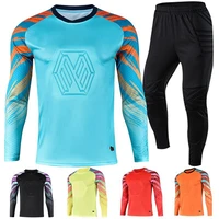men boys football jersey custom soccer tracksuit long sleeve uniform adult kids training shirt kit goalkeeper sport suits 40