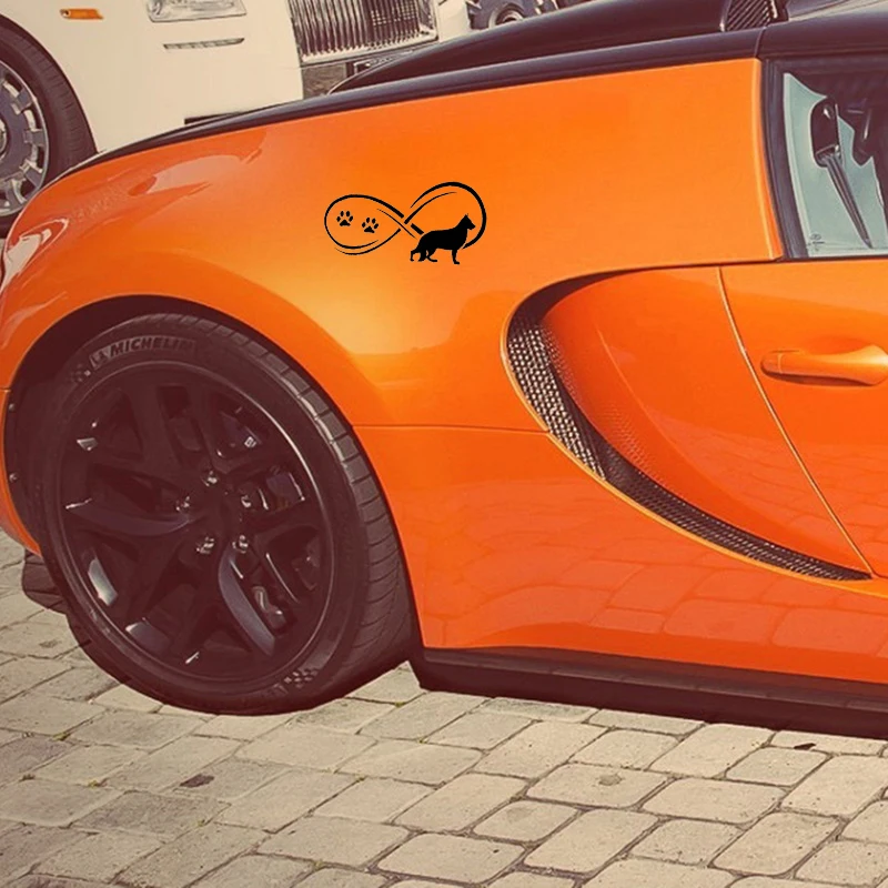 Автомобильные наклейки с принтом Собачья лапа 17 8x9 см|car sticker|cartoon car stickergerman shepherd dog