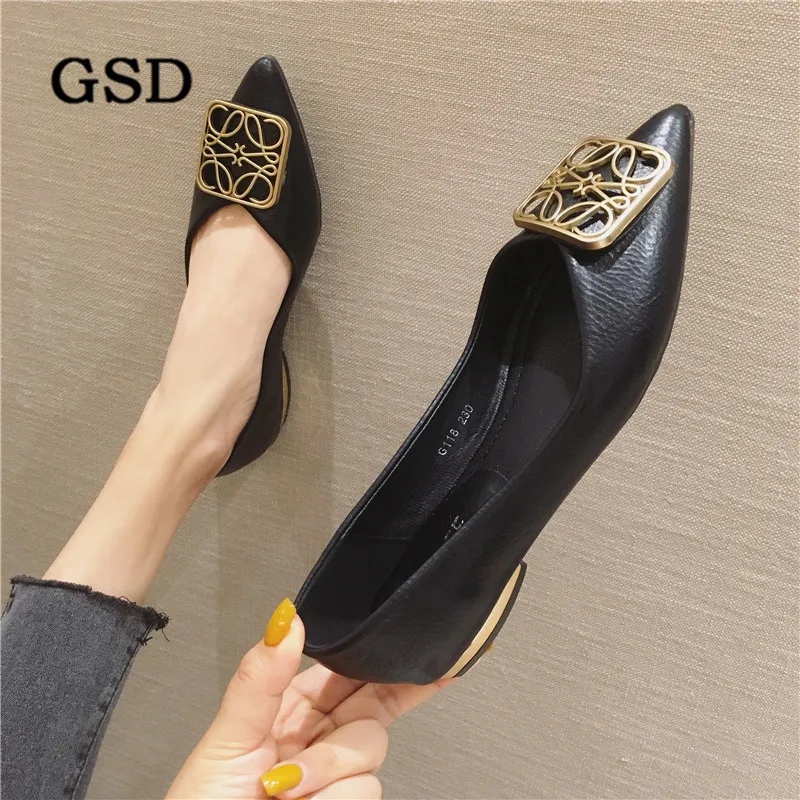 Модная женская обувь на плоской подошве с острым носком и бантом в горошек