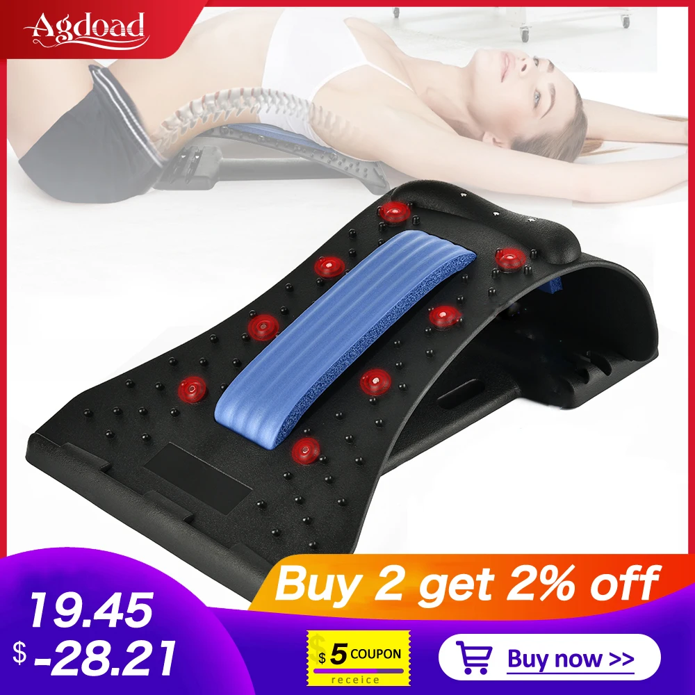 

Регулируемый растяжитель для шеи и плеч, массажная доска для фитнеса, расслабляющая поддержка поясницы, поддержка талии, позвоночника, спин...