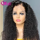 Дешевый 30 32 дюймовый кудрявый парик, человеческие волосы 13x1 T, парик на сетке, человеческие волосы Remy, бразильские волосы, кудрявые передние парики на сетке