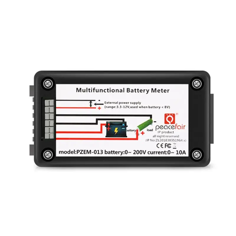 

DC 0-200V 0-300A Battery Tester Voltmeter Ammeter Power Voltage Current Impedance Capacity Energy Time Meter Monitor Dropship