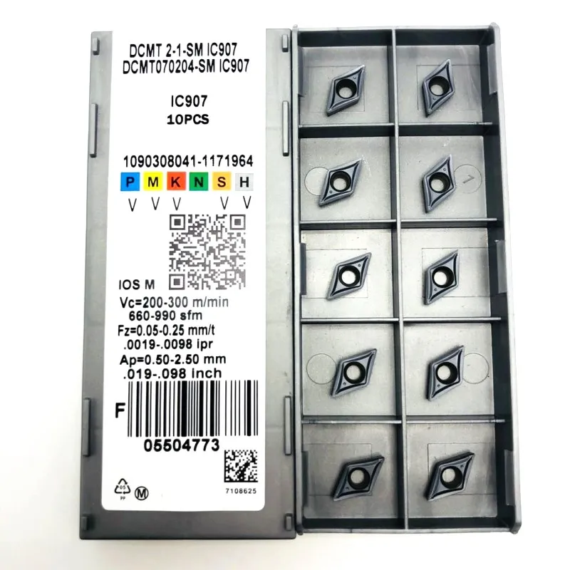 10 шт. DCMT070204 SM IC907 стандартная вставка токарный инструмент CNC токарные детали