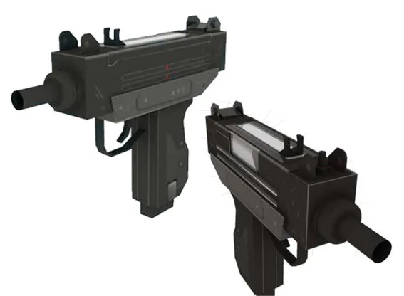 Бумажная 3d модель Uzi Submachine Gun масштаб 1: 1 сделай сам бумажная игрушка ручной