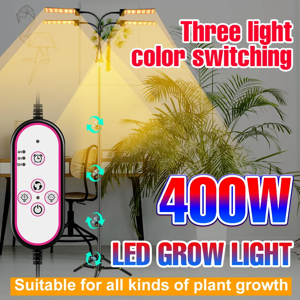 

LED Phytolamp For Plants Seeds Lamp Grow Light Full Spectrum 12V 400W Hydroponics Bulb Lampara LED Greenhouse Bombilla Grow Tent