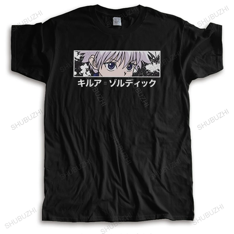 

Забавная Мужская футболка HXH Killua Zoldyck, футболка с короткими рукавами из чистого хлопка, аниме футболка с мангой и круглым вырезом для отдыха ...