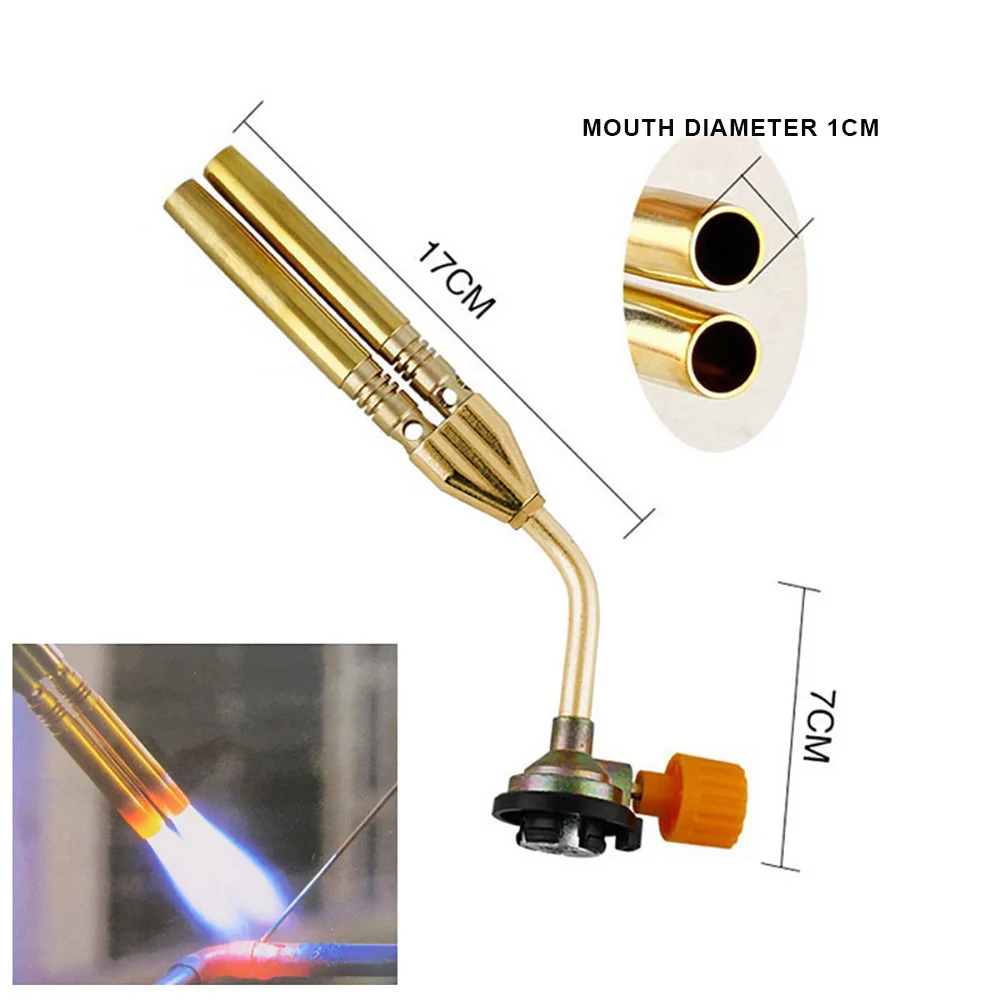 

1 PC Welding Torch Pipe Copper Dual Pipe Soldering Brazing Tool Welding Gas Torch